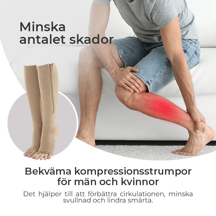 Lange kompresjonsstrømper