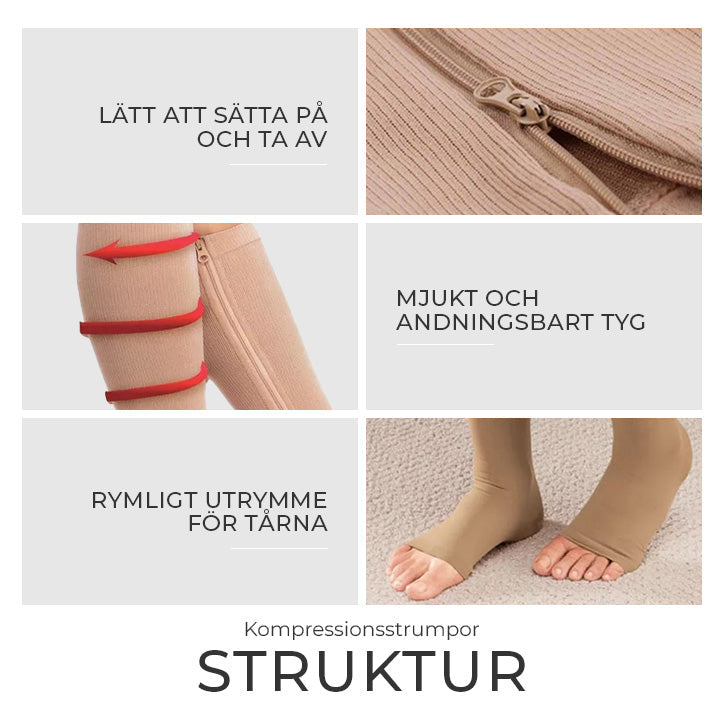 Lange kompresjonsstrømper