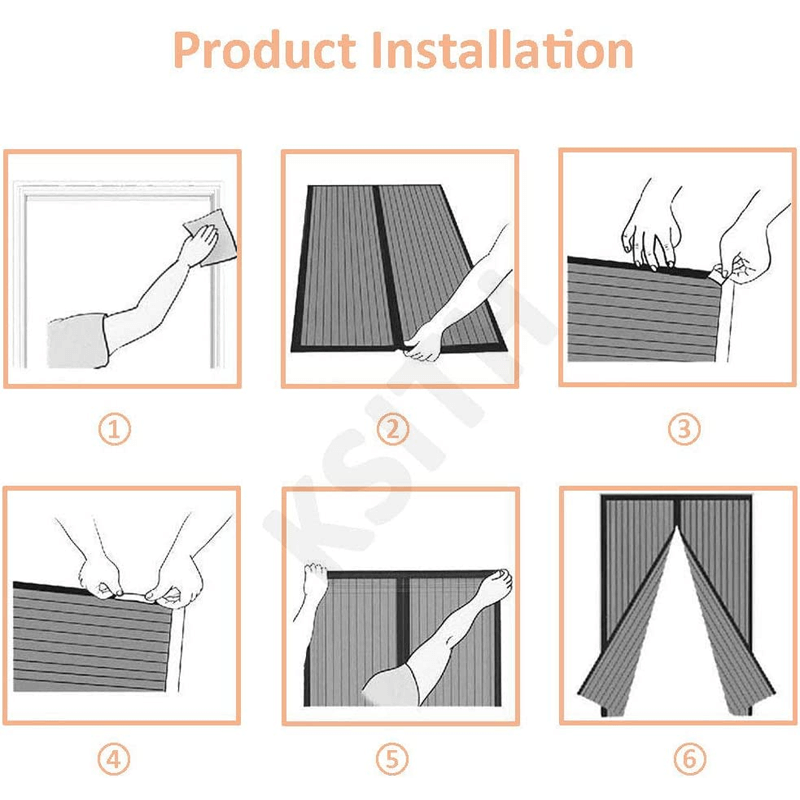 Magnetisk Myggnett for Dør med Automatisk Lukking | Insektnett med Magnetlås – Myggbeskyttelse for Terrasse, Balkong & Entré (Flere Størrelser)
