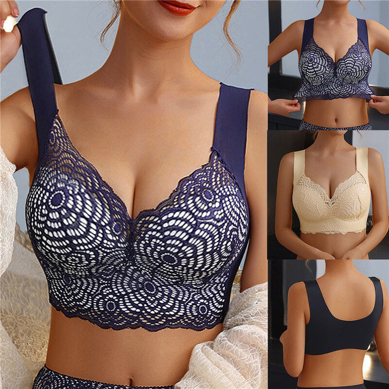 ComfortMax - Pluss Størrelse Sømløs BH for Kvinner M-5XL - Trådløs Minimizer - Push Up