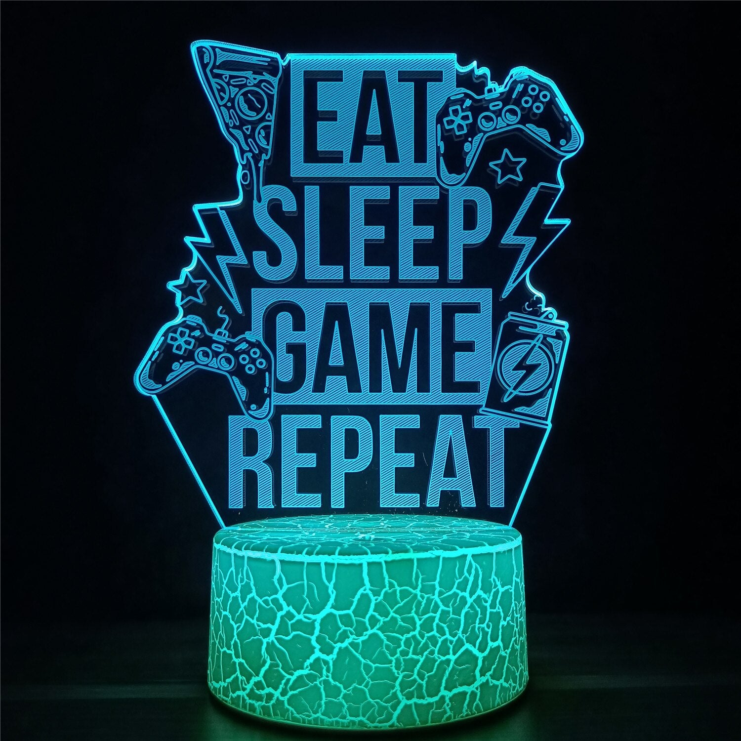 3D LED Lampe Gamer