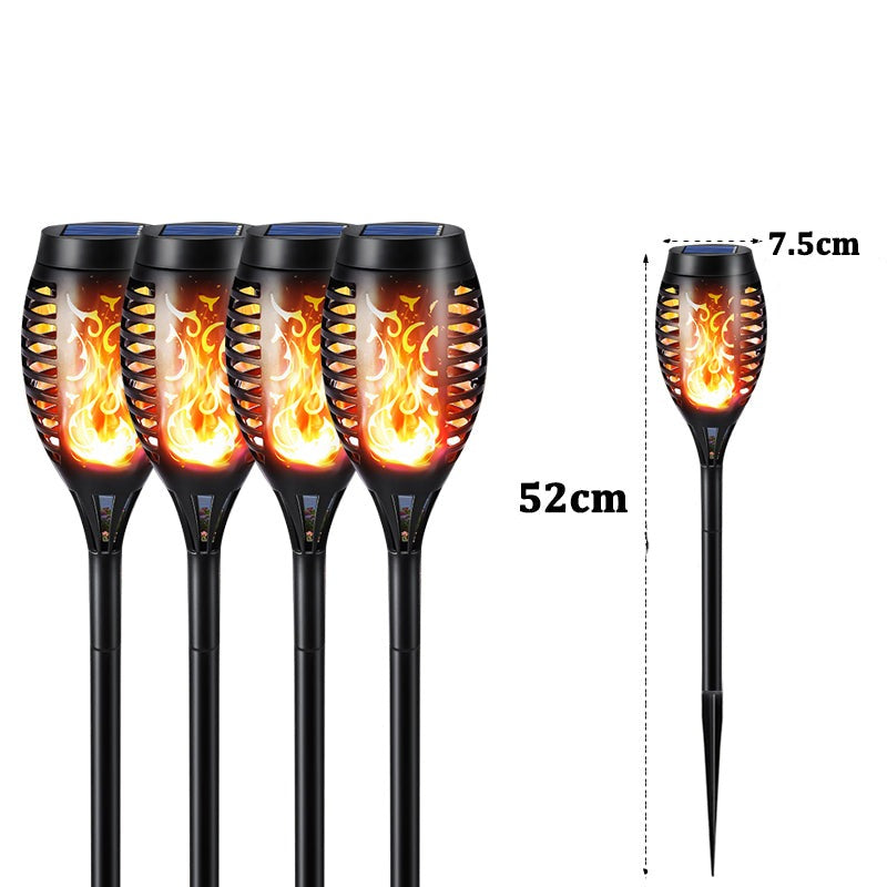 Solcelledrevet Fakkel LED-Lampe Lykt