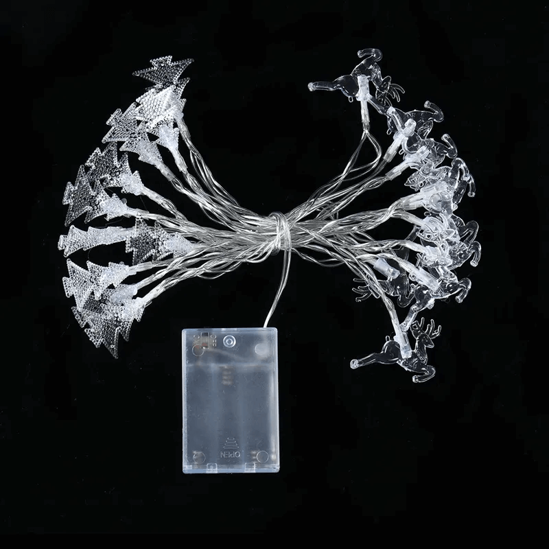 1,5-3m Jule LED-lysstreng, Lyslenke for Julen - Snøflak, Reinsdyr, Stjerne, Juletre