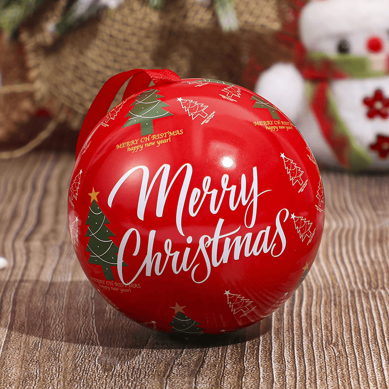 Julekule Godteriboks Juledekorasjon - Fyll med Godteri & Sjokolade, Julenisse, Elg, Snømann