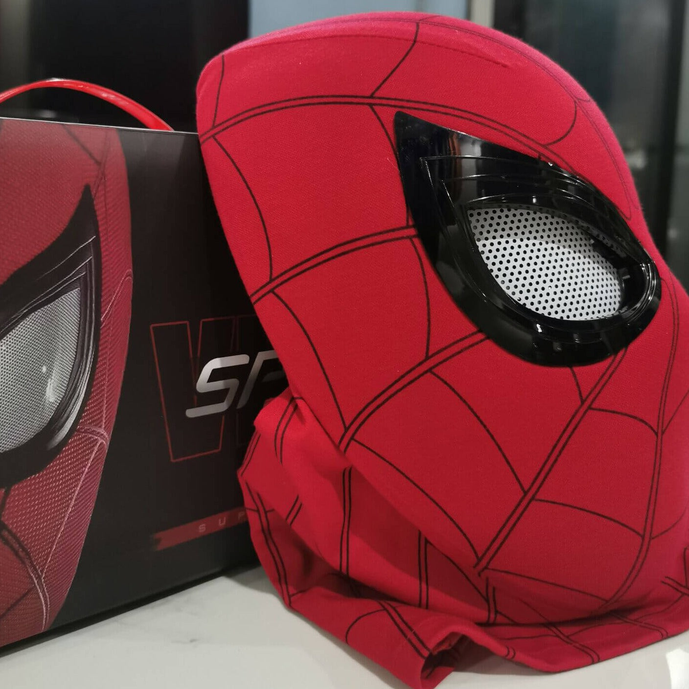Spiderman Maske med Bevegelige Øyne