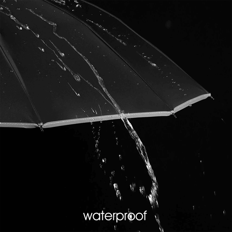 Sammenleggbar Paraply med LED-lommelykt