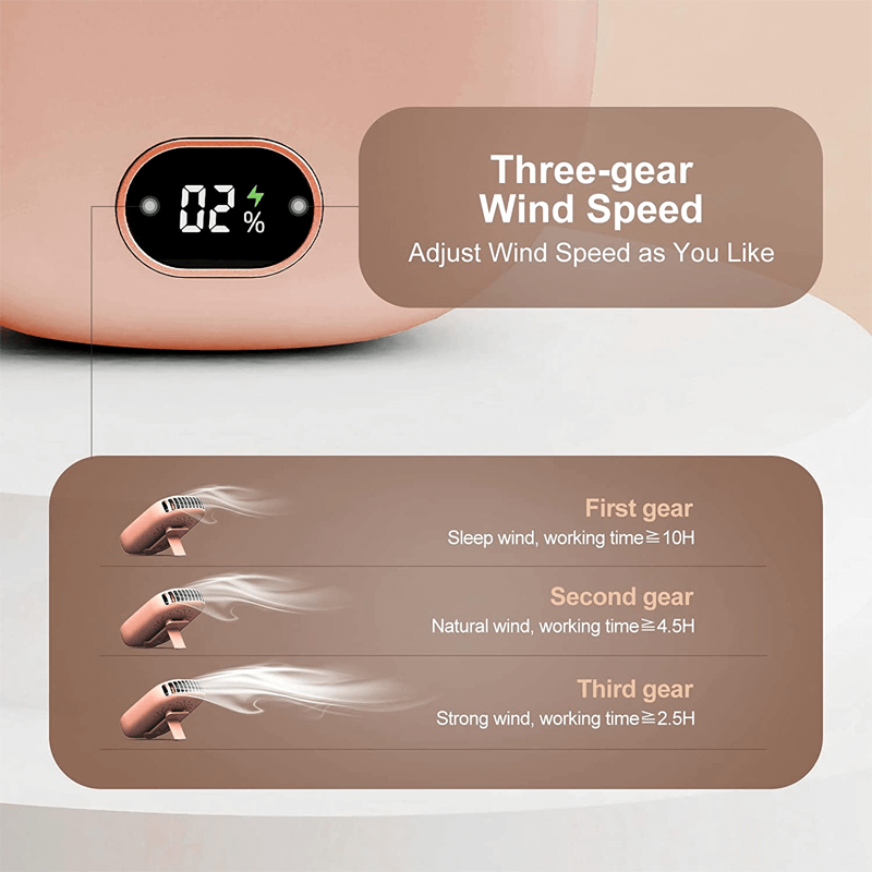 Bærbar Hengende Mini Halsvifte 2000mAh