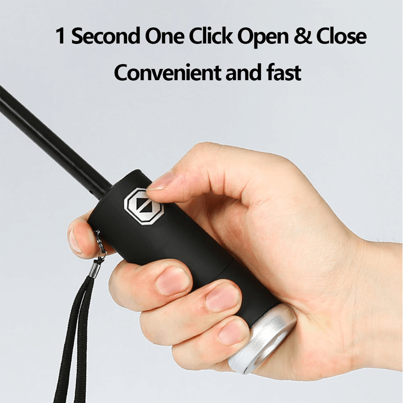 Sammenleggbar Paraply med LED-lommelykt