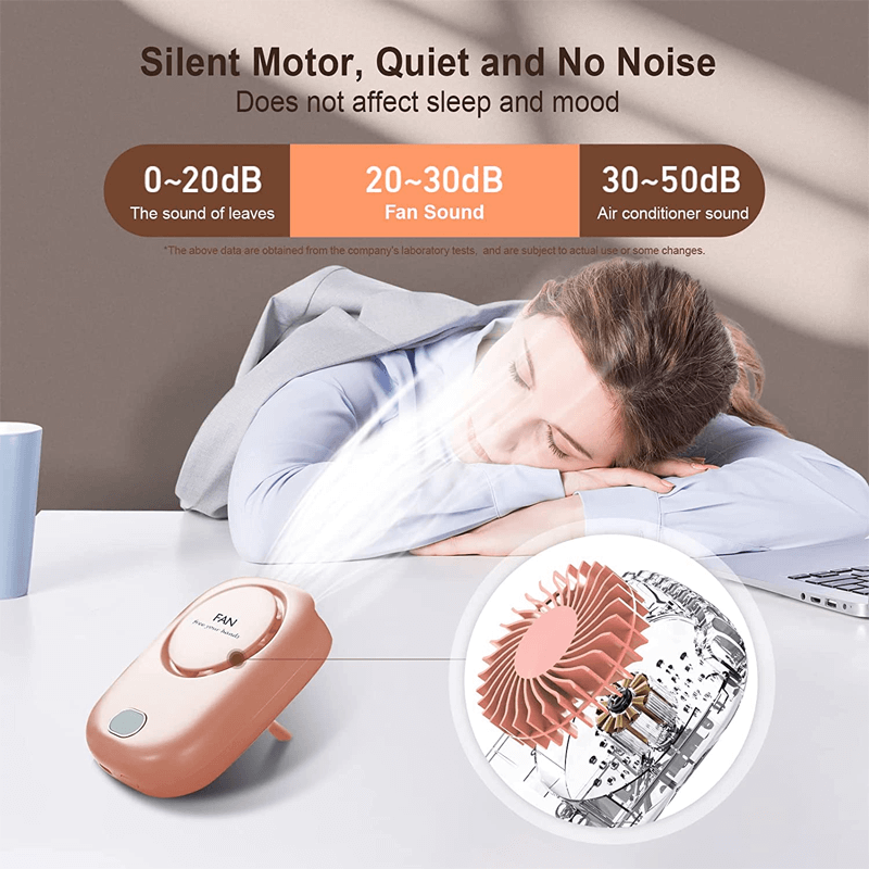 Bærbar Hengende Mini Halsvifte 2000mAh