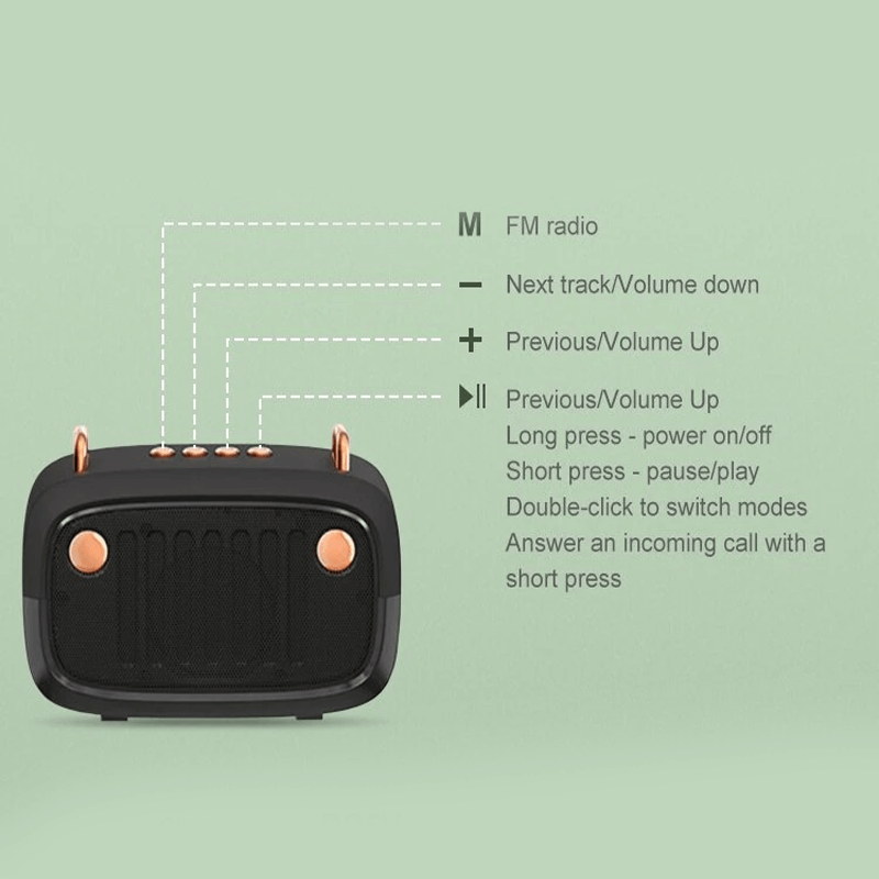 Bærbar Høyttaler i Retrostil