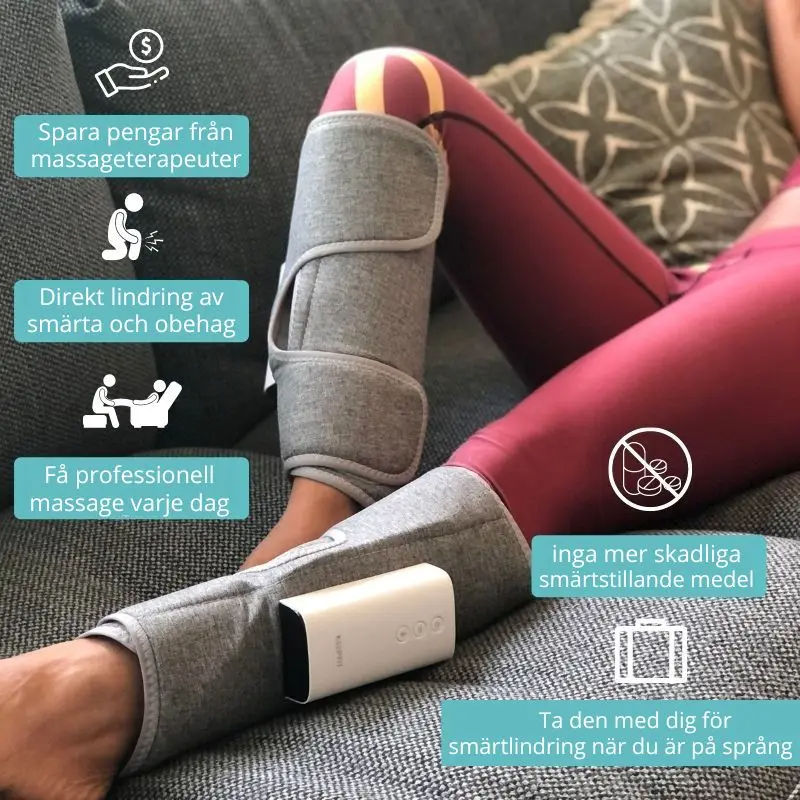 Oppvarmet ben- og fotmassasjeapparat