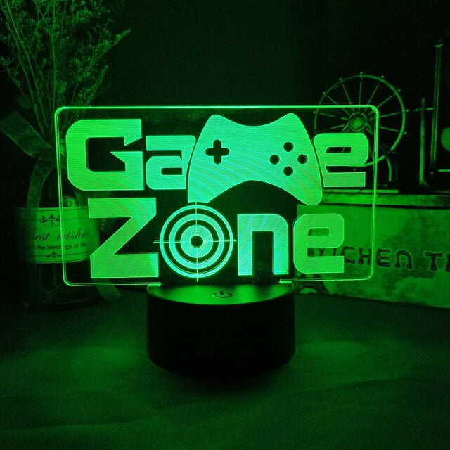 3D LED Lampe Gamer