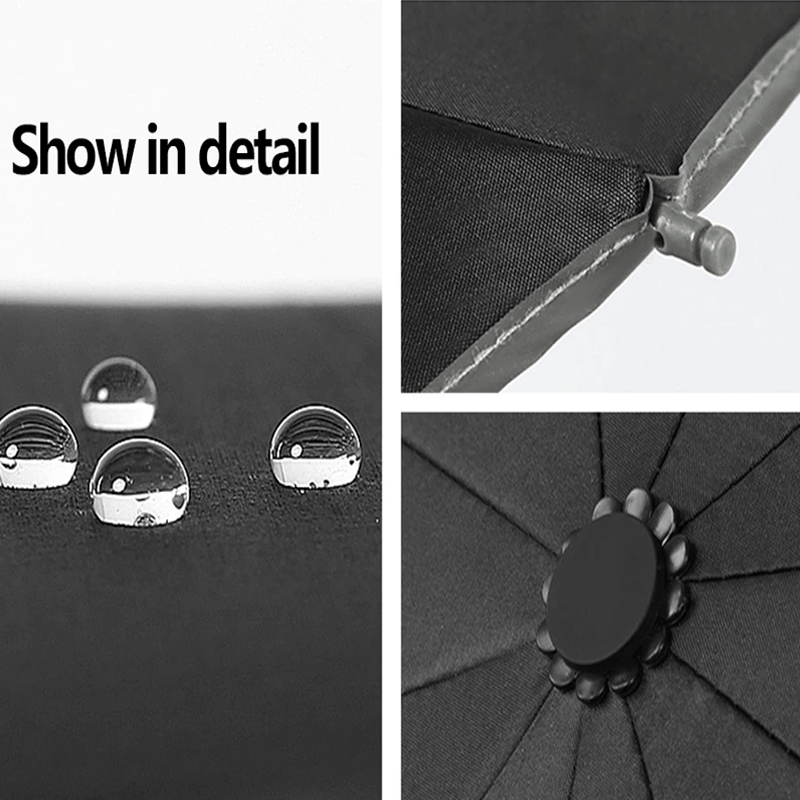 Sammenleggbar Paraply med LED-lommelykt