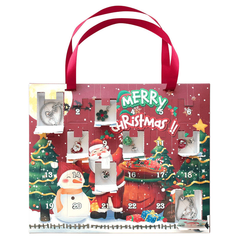 24 Dager Julens Adventskalender Smykkesett - Berlocksarmbånd DIY