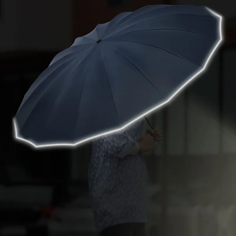 Sammenleggbar Paraply med LED-lommelykt