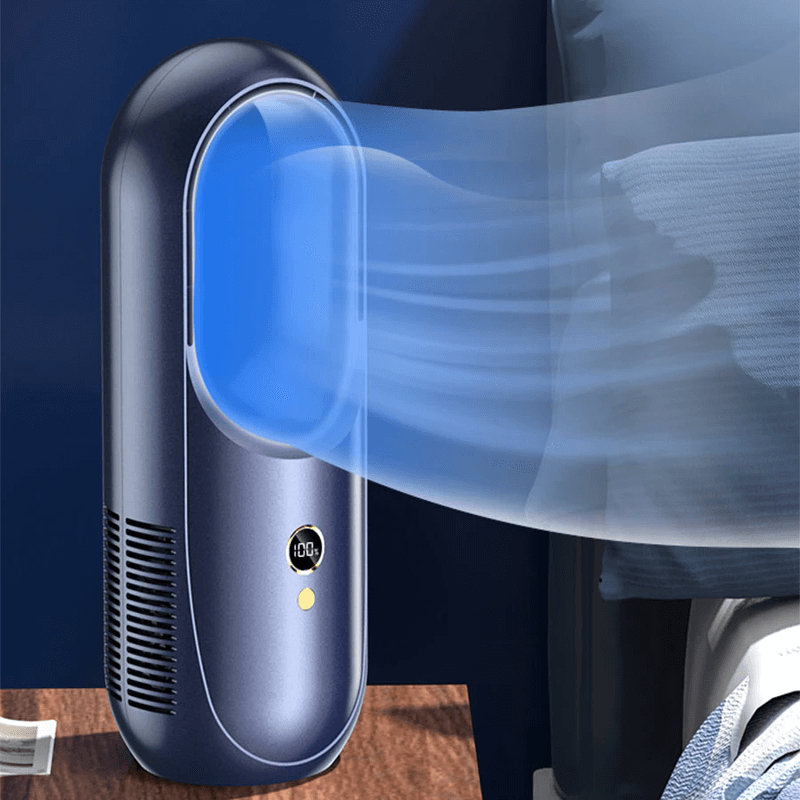 Bærbar vifte med LED-display 2000mAh