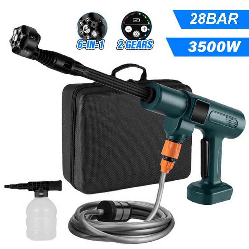 AquaJet Kraftig Batteridrevet Trådløs Høytrykksvasker 3500W 28 Bar