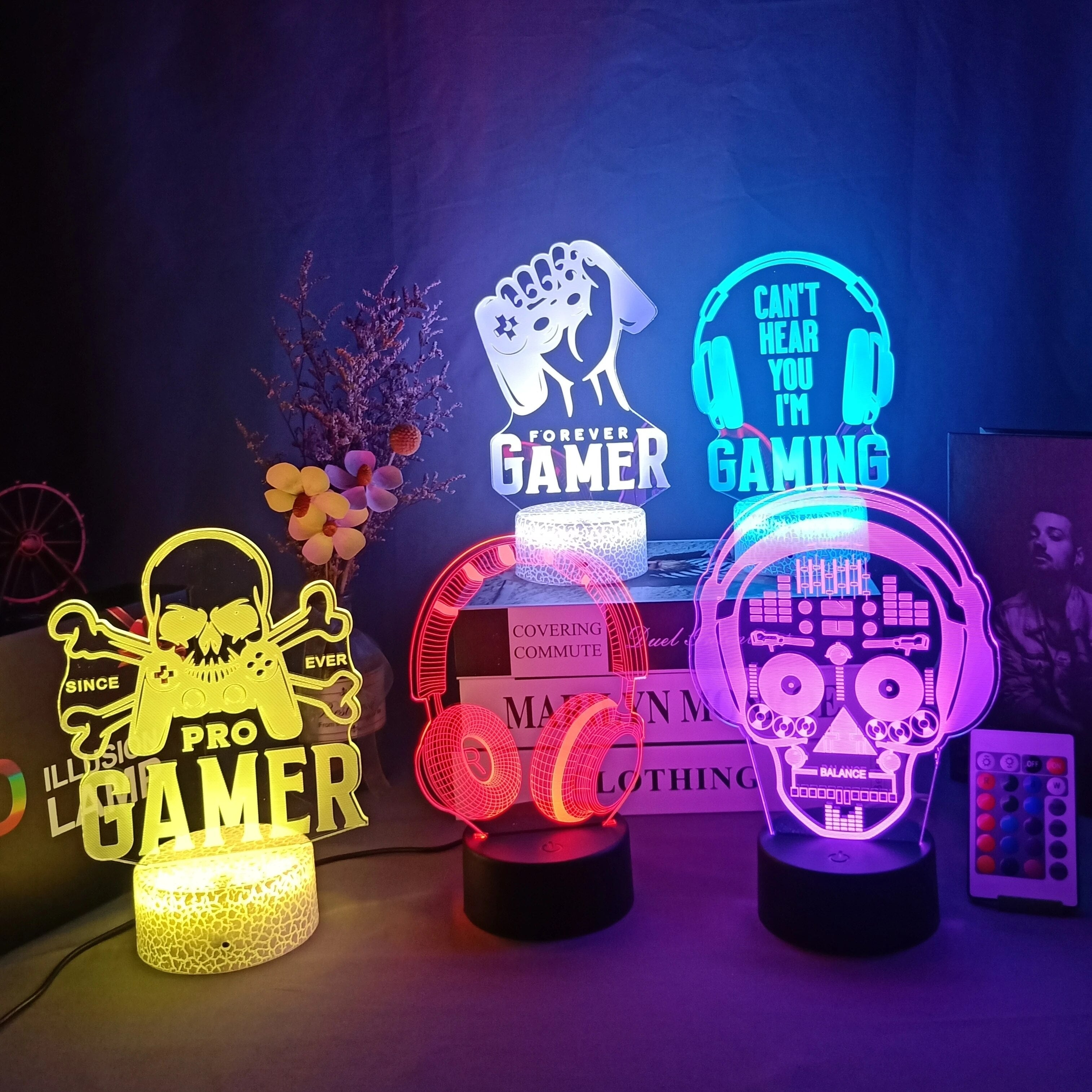 3D LED Lampe Gamer
