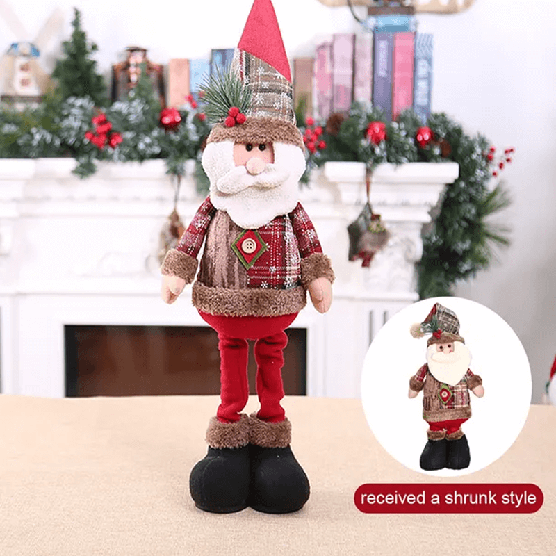 Juledukke Ornament i Stoff, Med Eller Uten Uttrekkbare Ben - Juledekorasjon, Julenisse, Elg, Snømann