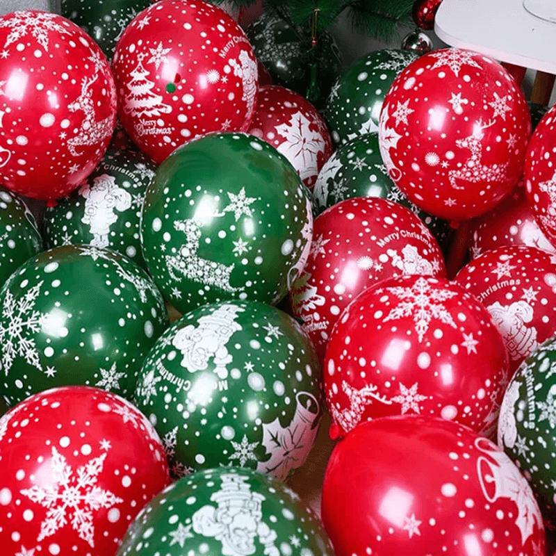 God Jul Ballonger i Flere Farger - Latexballonger Festballonger