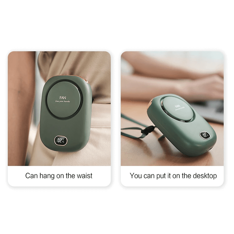 Bærbar Hengende Mini Halsvifte 2000mAh