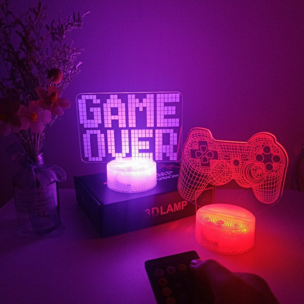 3D LED Lampe Gamer