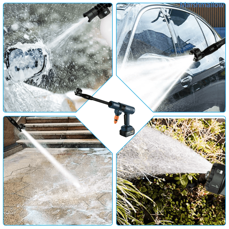 AquaJet Kraftig Batteridrevet Trådløs Høytrykksvasker 3500W 28 Bar