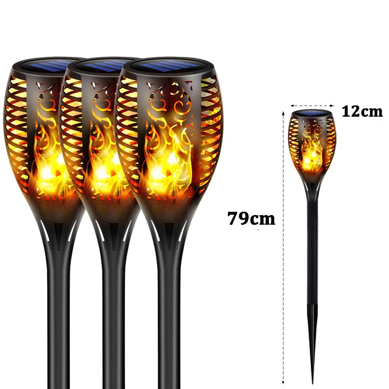 Solcelledrevet Fakkel LED-Lampe Lykt