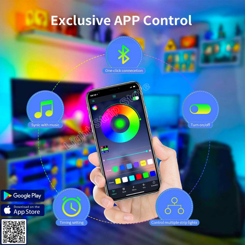 Smart LED Lyslenke med App 1-10 M