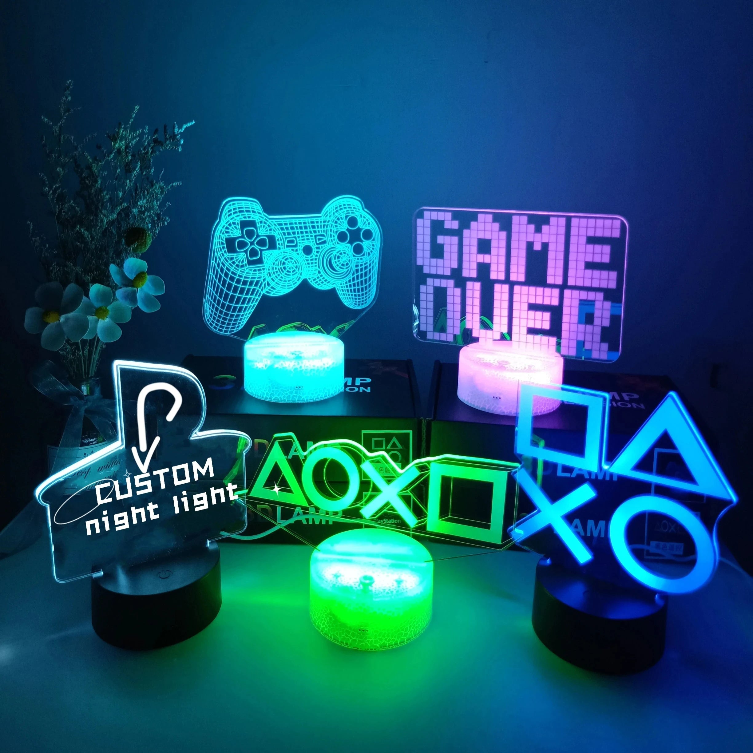 3D LED Lampe Gamer