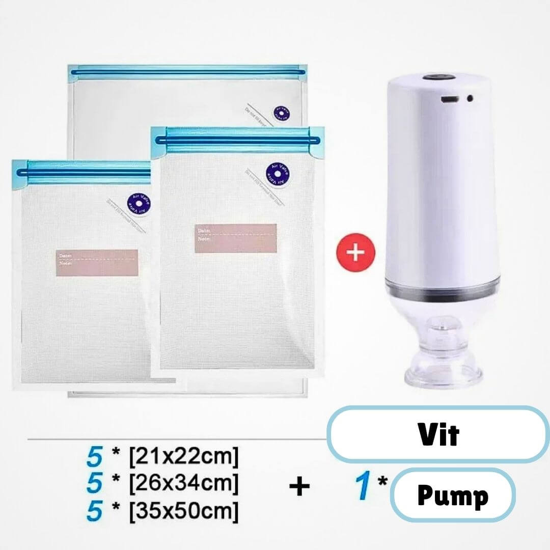 FreshSeal – Vakuumforpakningssett for lengre holdbarhet på maten