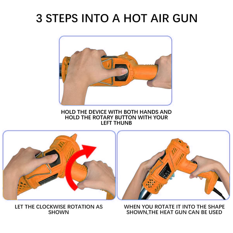 Elektrisk ugressbrenner 3 i 1