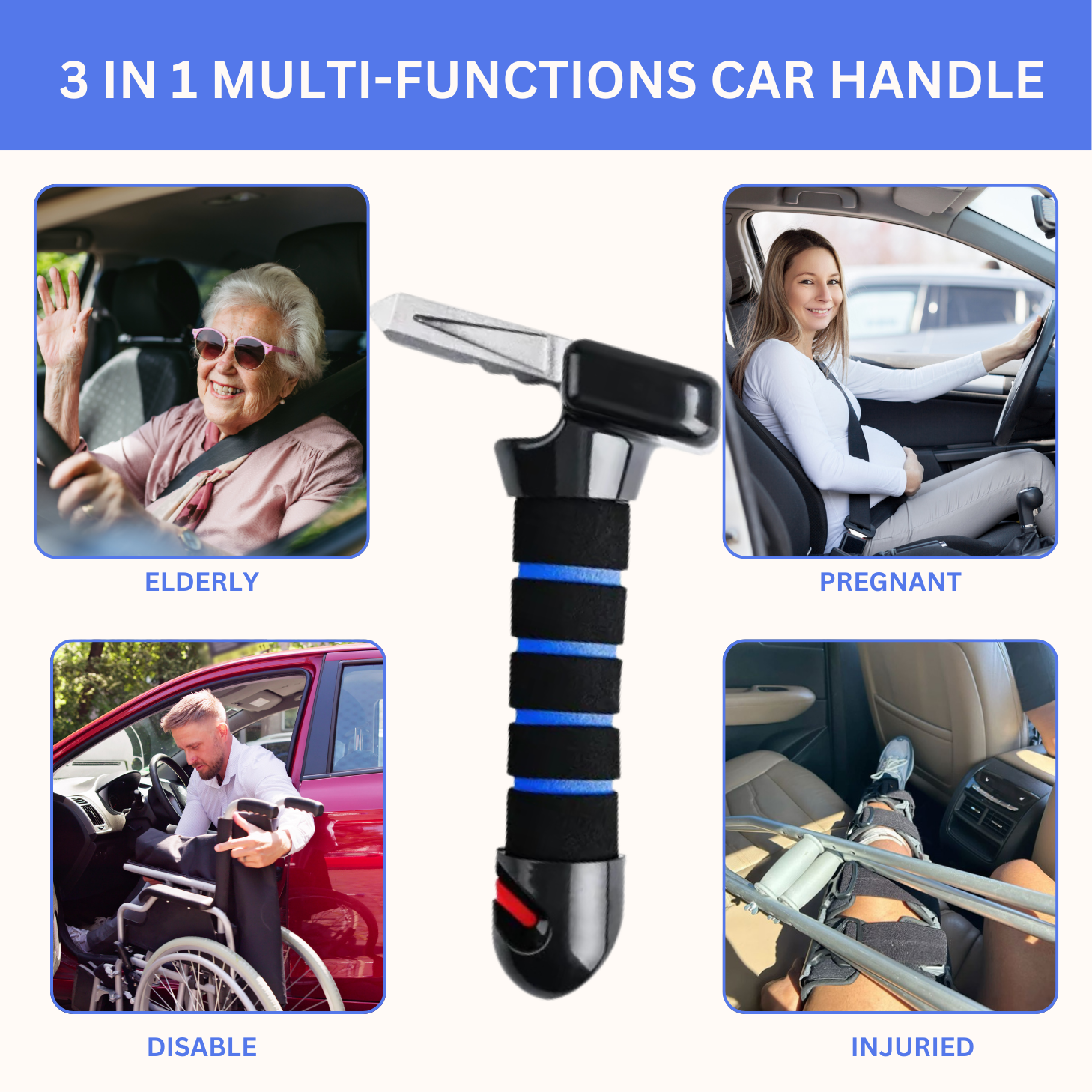 3 In 1 Car Door Multifunction Handle