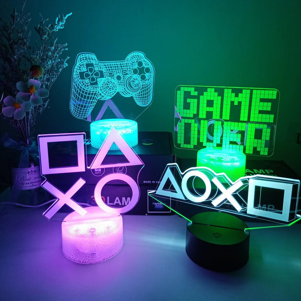 3D LED Lampe Gamer