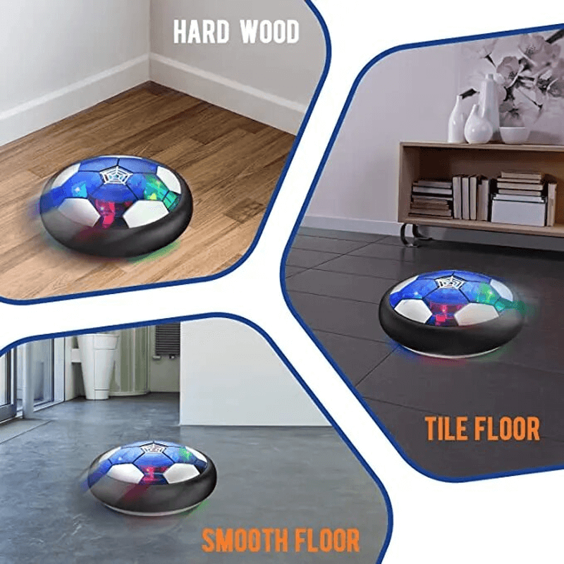 HoverKick - Flytende LED-svevende Fotballleke med Skumstøtfanger for Innendørs Fotballspill