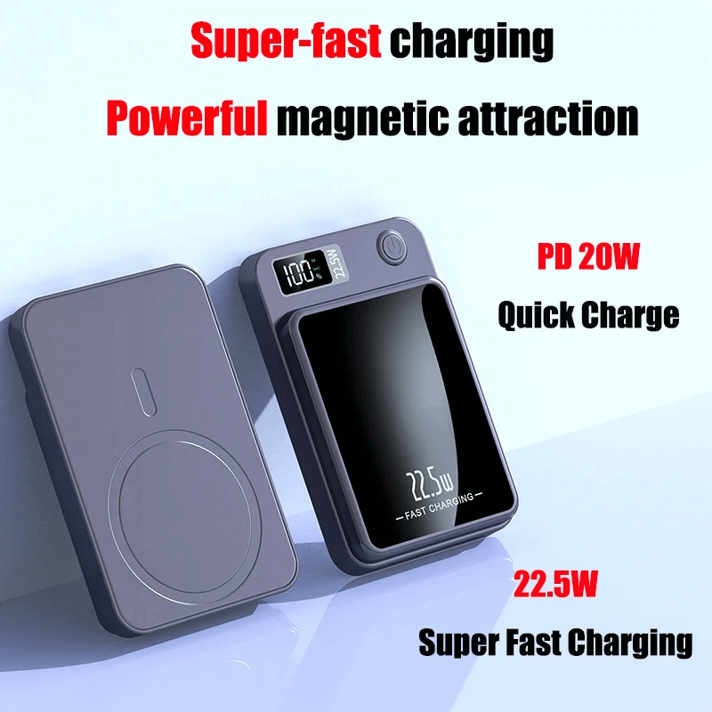 10000mAh Trådløs Magnetisk Powerbank