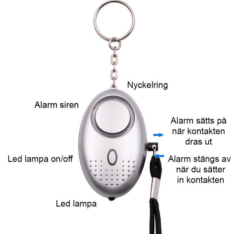 Liten Overfallsalarm 130db 60min