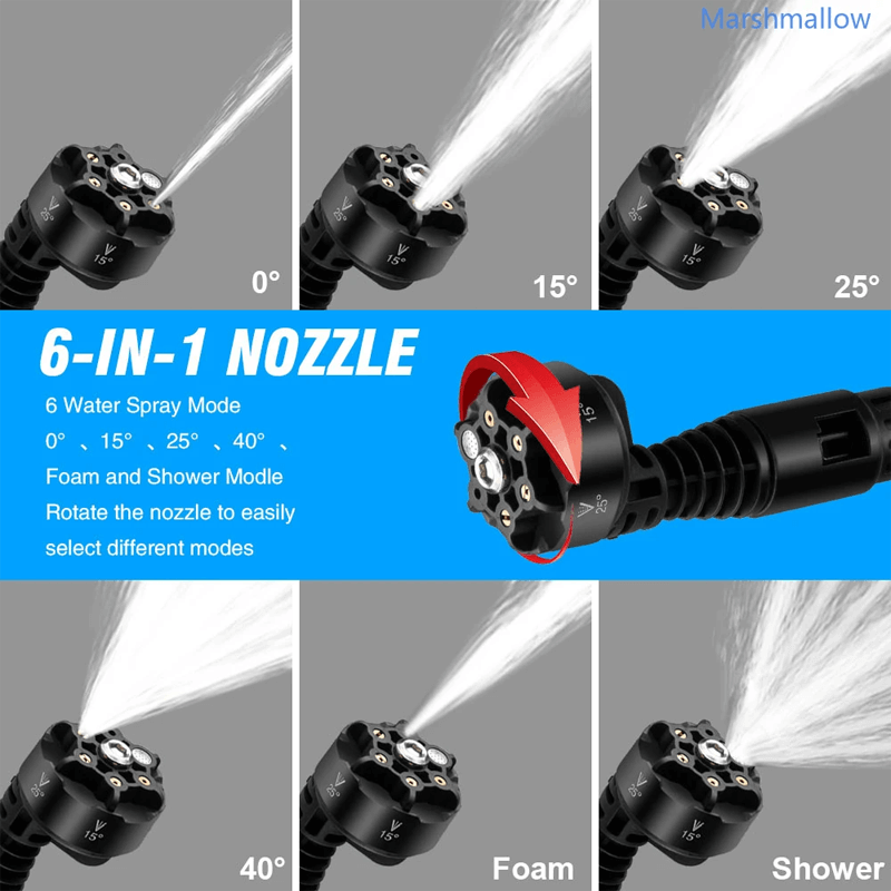 AquaJet Kraftig Batteridrevet Trådløs Høytrykksvasker 3500W 28 Bar