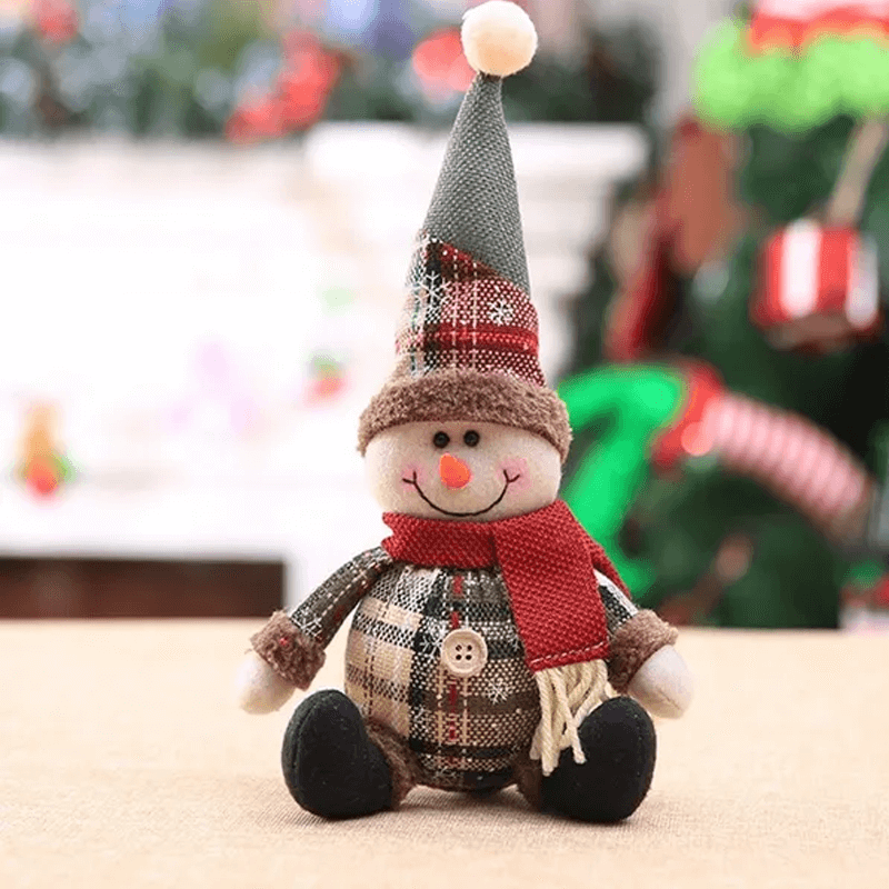 Juledukke Ornament i Stoff, Med Eller Uten Uttrekkbare Ben - Juledekorasjon, Julenisse, Elg, Snømann