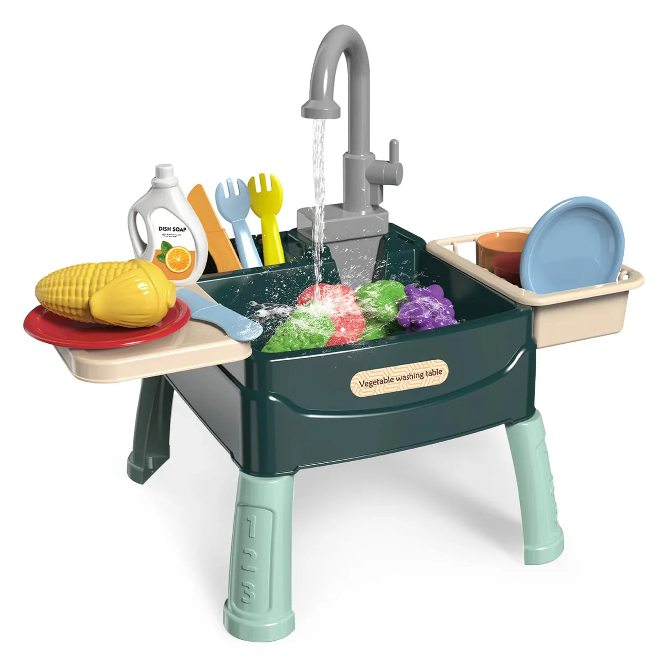 Lekekjøkken med magisk kran - Styrker motorikk, kreativitet og sosial ferdighet!