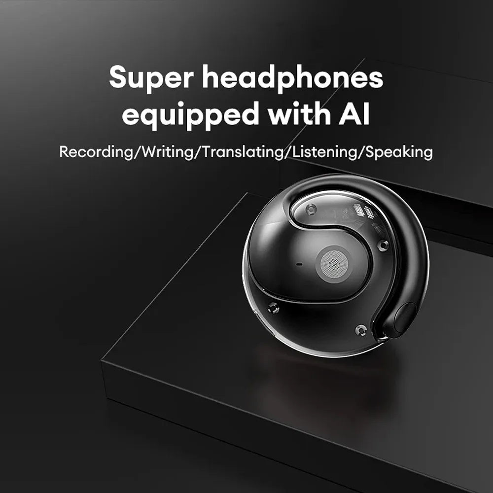 HY-T26 Pro språkoversetter, sanntids oversettelse med ørepropper, HY-T26 Pro trådløs oversetter pod med stereolyd, toveis oversetter hodetelefoner, støtter over 75 forskjellige språk