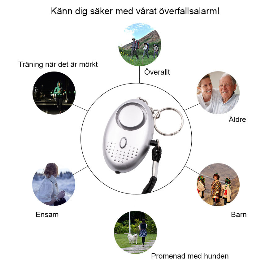 Liten Overfallsalarm 130db 60min