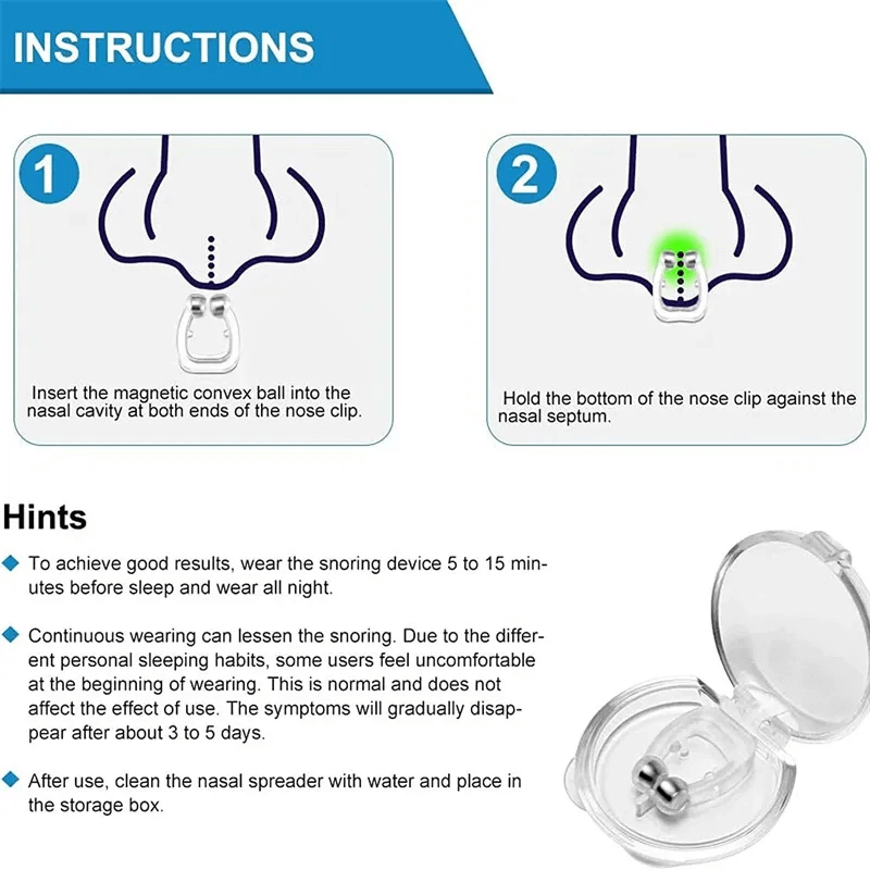 Anti-snorkende Magnetisk Silikon Nese Klemme