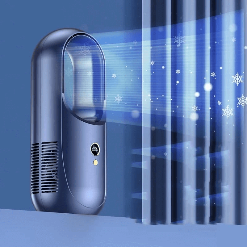 Bærbar vifte med LED-display 2000mAh