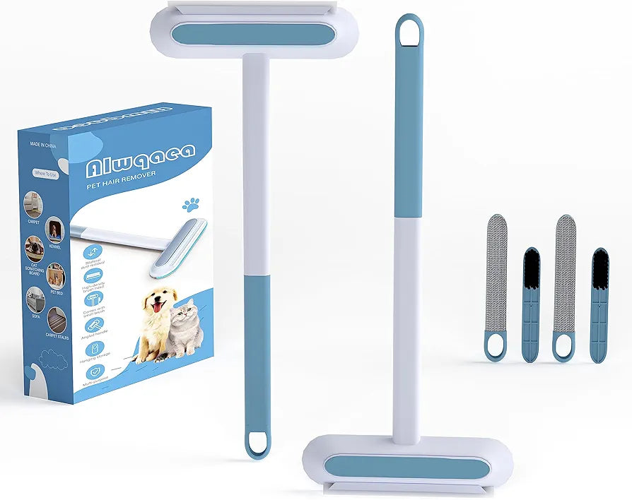 2-pakning kjæledyrhårfjerner for sofa, effektiv håroppsamling, hundehårfjerner, kattehårfjerner for tepper, klösestativ, sofa