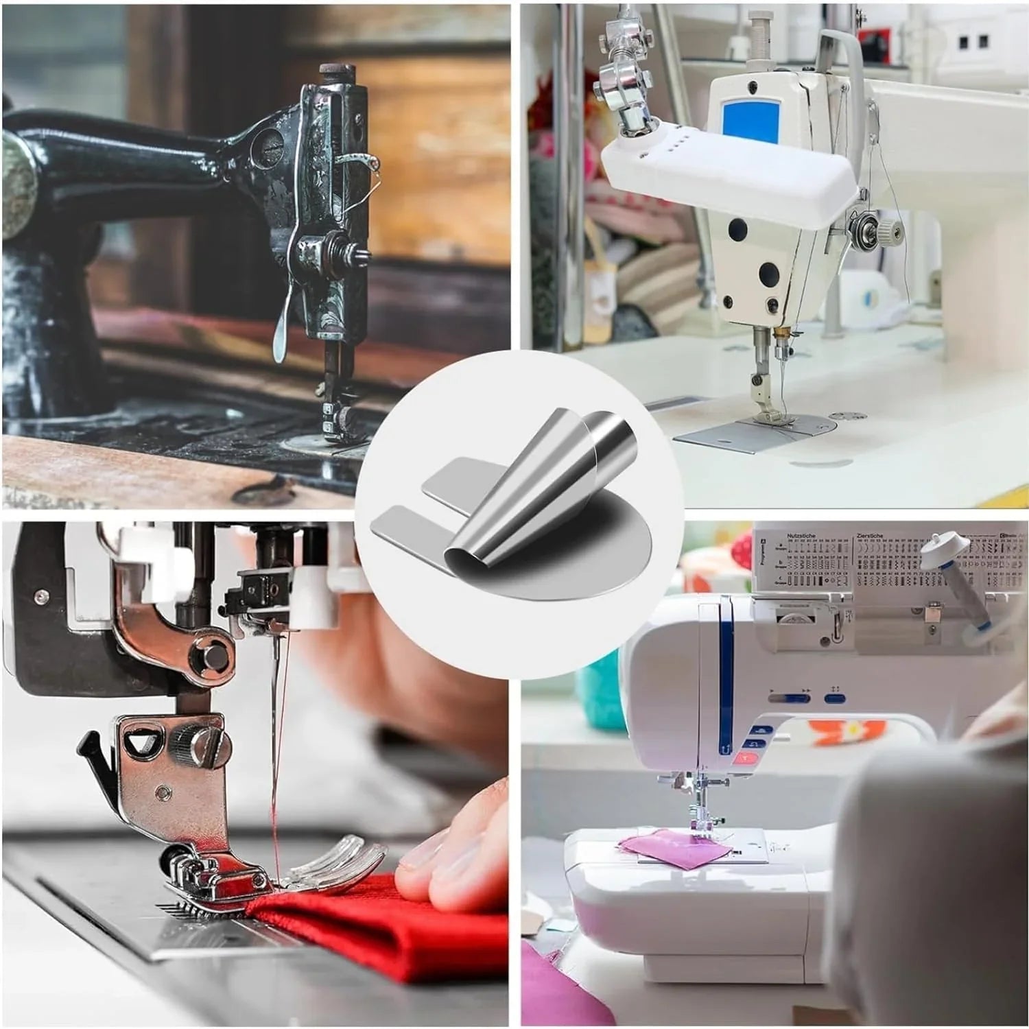 Løsningen for perfekte og profesjonelle falser - Sett 8 rullefalspressføtter