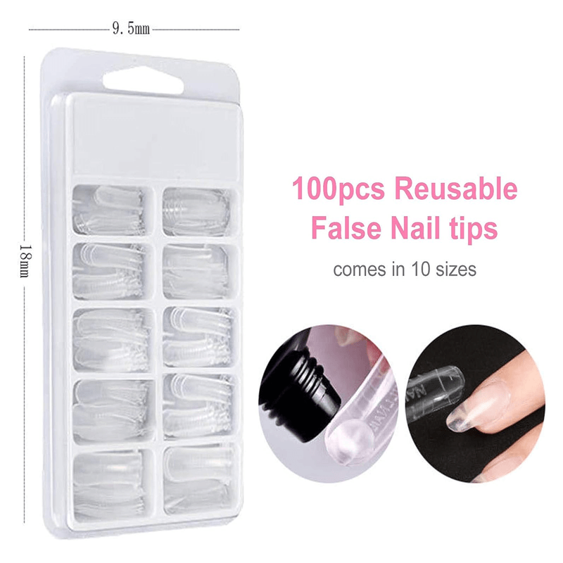 Neglforlengelsesett med UV-lampe