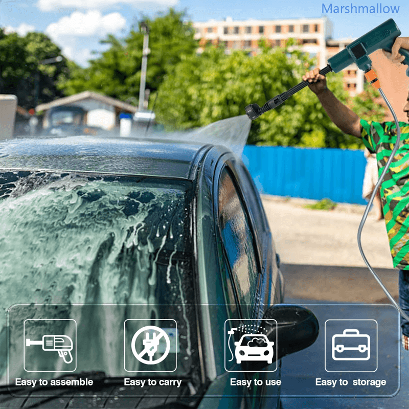 AquaJet Kraftig Batteridrevet Trådløs Høytrykksvasker 3500W 28 Bar