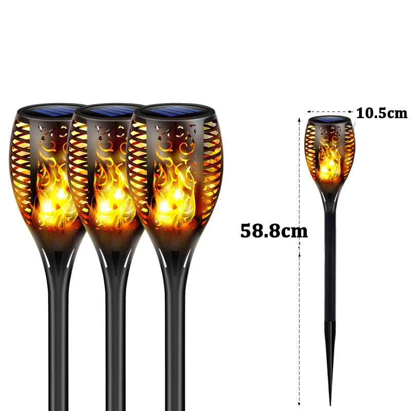 Solcelledrevet Fakkel LED-Lampe Lykt