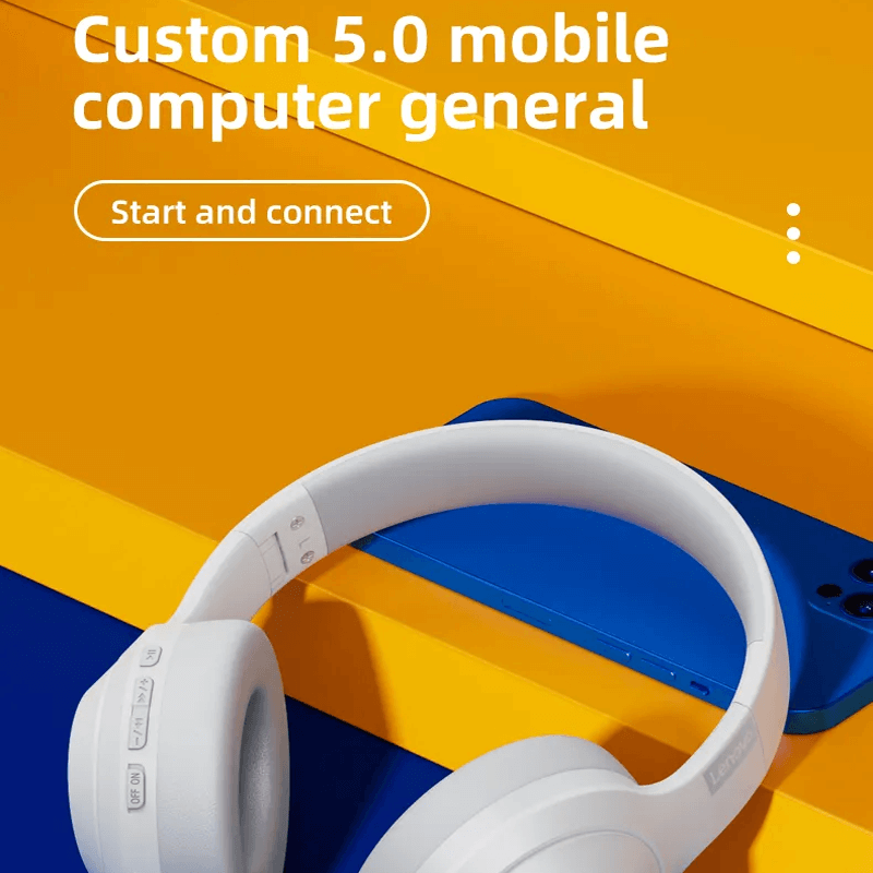 TH10 Trådløse Stereohodetelefoner 3D Lydteknologi HiFi Høyttaler 12h Batteritid - Krystallklar Lyd